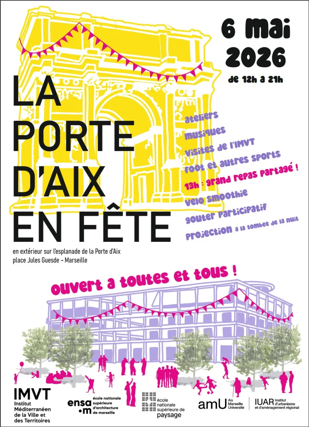 Affiche la porte d'Aix en fête