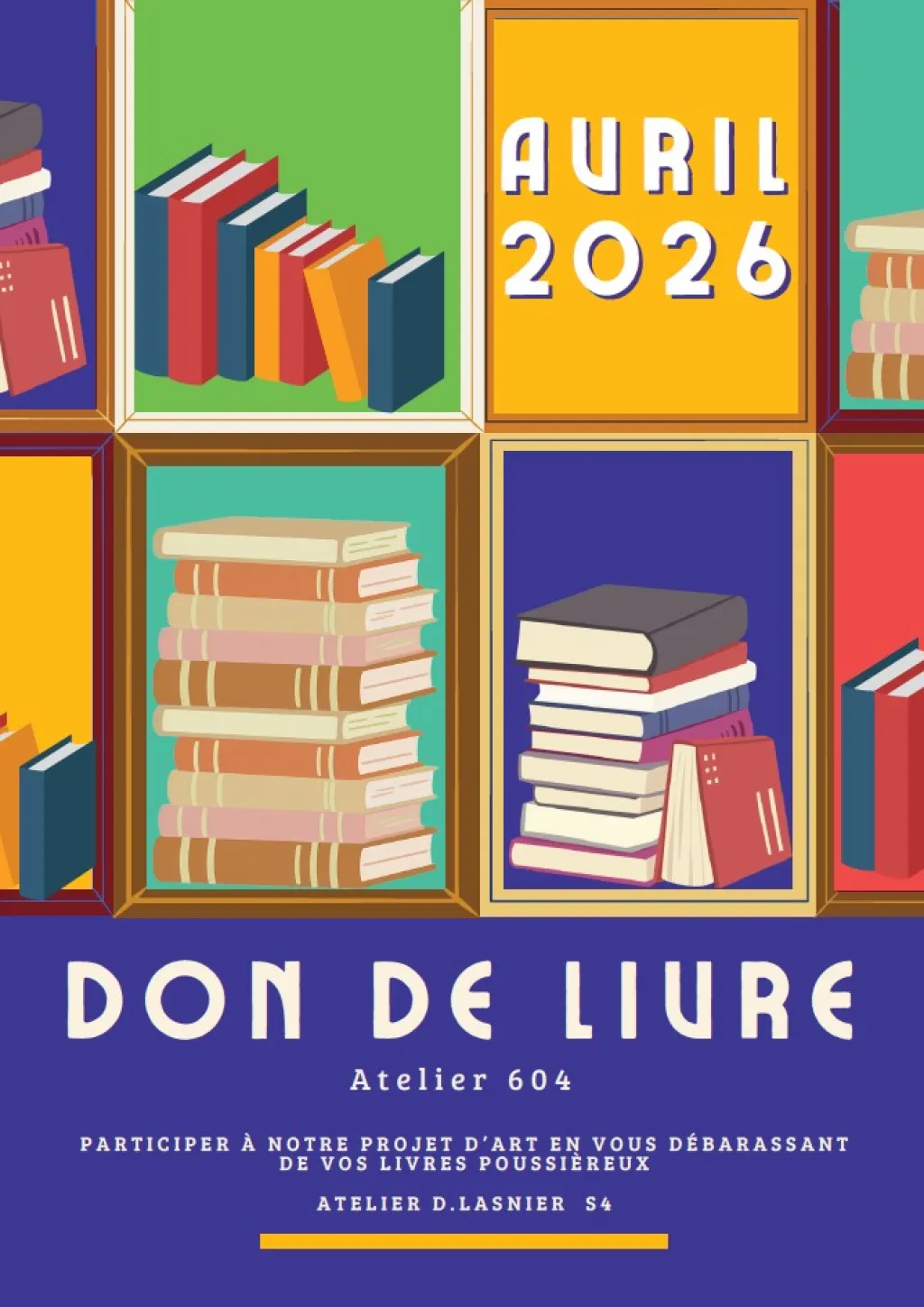 Affiche don de livres