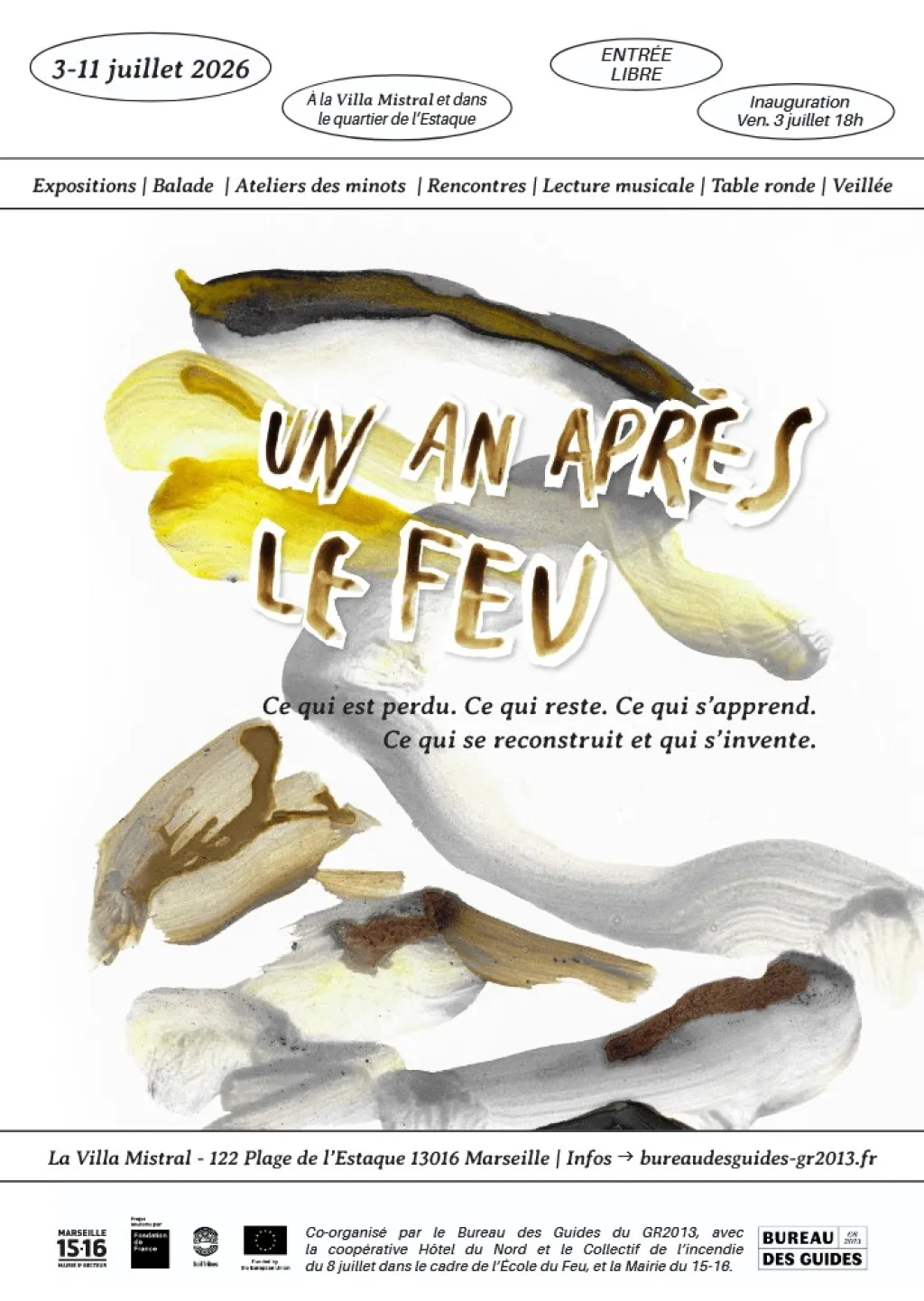 affiche un an après le feu