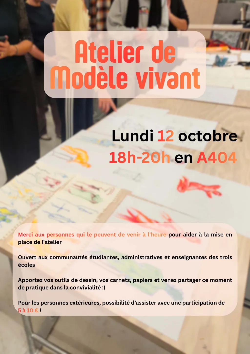 affiche de l'atelier du 12 octobre