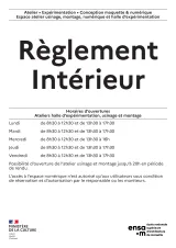 Couverture du document Règlement intérieur de l'atelier maquette et numérique