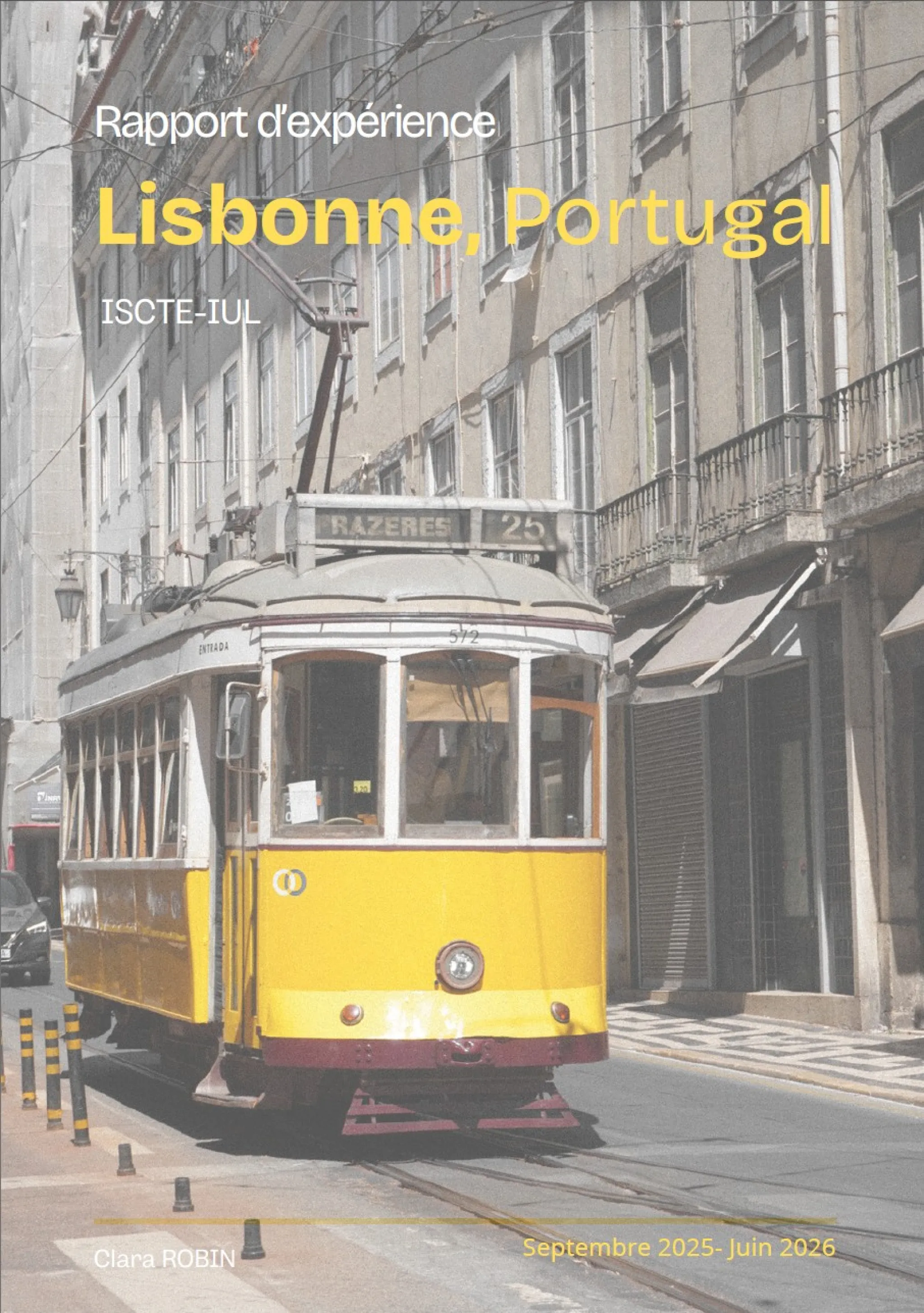 couverture rapport d'expérience